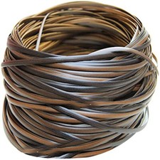 10M Coffee Gradient Plastic Rattan Webbing Flat Strip Chair Furniture Repair DIY