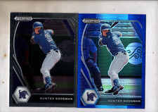 Hunter Goodman 2021 Panini Prizm Draft Picks Hyper Blue and Carolina Blue + Base