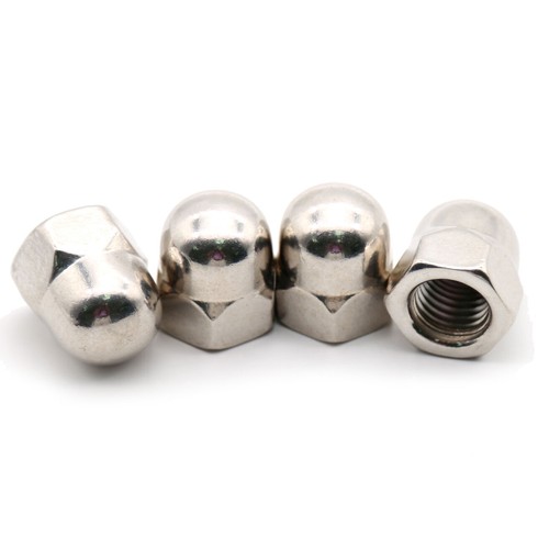 M10*1.25mm Fine Pitch Thread Dome Nuts Cap Acorn Nuts-304 A2 Stainless Steel - Afbeelding 1 van 4
