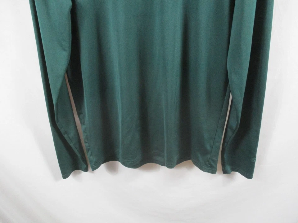 Starter Womens Shirt Medium Green Long Sleeve Mock Neck Athletic Polyester — 第 3/4 张图片