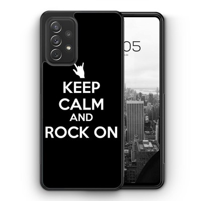 Keep Calm And Rock On Silikon Hülle für Samsung Galaxy A z.B. A14 A15 A35 A54 A5