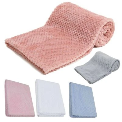 BABY POWERS Baby Super Weich Fleece Waffel Schal Blase Struktur Decke für Kinderbett (75 x 90 cm)