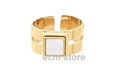 ZAG Bague dorée ajustable blanc Bijoux Mansourah SRR1851801DSEL /EBRQ