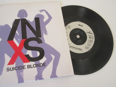 INXS-SUICIDE BLONDE/EVERYONE WANTS U TONIGHT 7'' VINYL SINGLE 1990 QUECKSILBER INXS 1