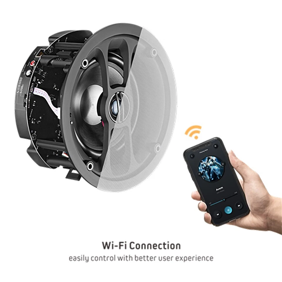 TDX 6.5" 2-Way WiFi Inalámbrico APP Control + Bluetooth En Techo Par de Altavoces Foto 4 de 4