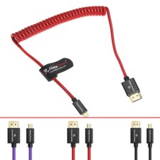8K 2.1 Micro HDMI to HDMI Coiled Cable for Atomos Ninja V, 8K 60Hz Sony A7RIII