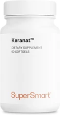 Supersmart Keranat with Biotin, Hair Supplement for Volume & Growth, 60 Softgels