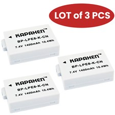 LOT of 3 PCS - Kapaxen LP-E8 Li-Ion Batteries for Canon Cameras