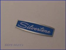Silvertone Headstock Logo for Vintage Guitar, (Glue on type)  EZPZ PARTS