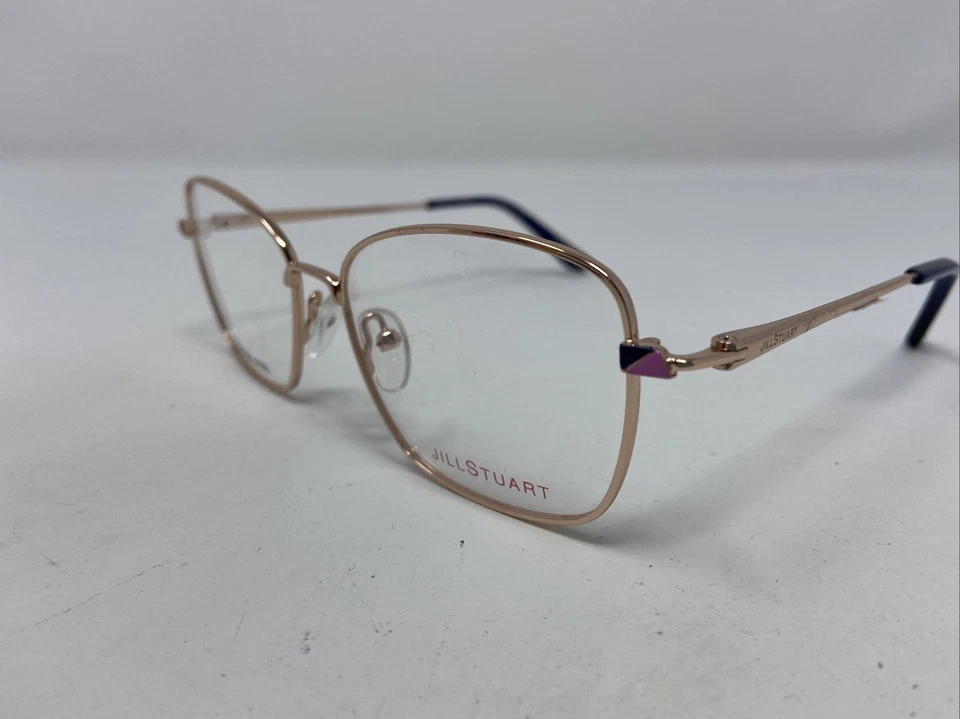 Marco de gafas Jill Stuart JS 399-2 53-16-135 de metal dorado rosa con borde completo OI89 Foto 2 de 4