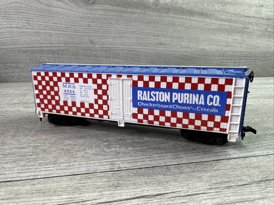 Vintage Tyco Ralston Purina Co. MRS 4554. HO Scale. Billboard REEFER BOX Car - Image 2 of 4