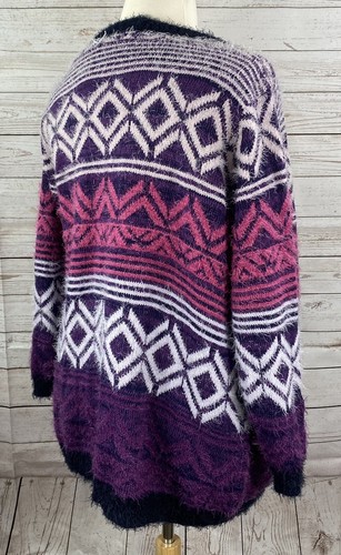 RARE Lane Bryant Holiday 2021 Open Front Eyelash Jacquard Women’s 18/20 Sample - Picture 5 of 12