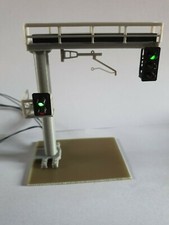 Model Railway 2 track Aspect Light Signal Gantry with Catenaries 1.76 OO Gauge
