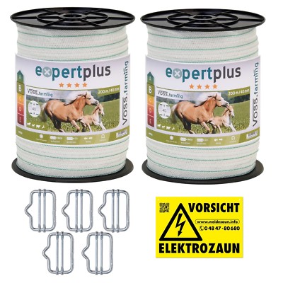 Weidezaunband 400m 40mm Weidezaun Band Weideband Elektroband Elektrozaun Zaun