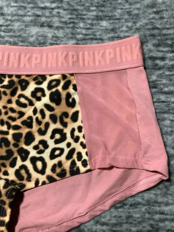 Victoria's Secret Rosa Leopardo Malla Niño Bragas Begonia L Raro Nuevo en Paquete Foto 3 de 4