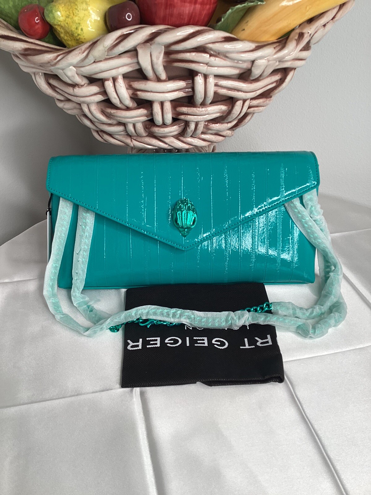 kurt geiger Shoreditch Leather Envelope ClutchKURT GEIGER LONDON image 6