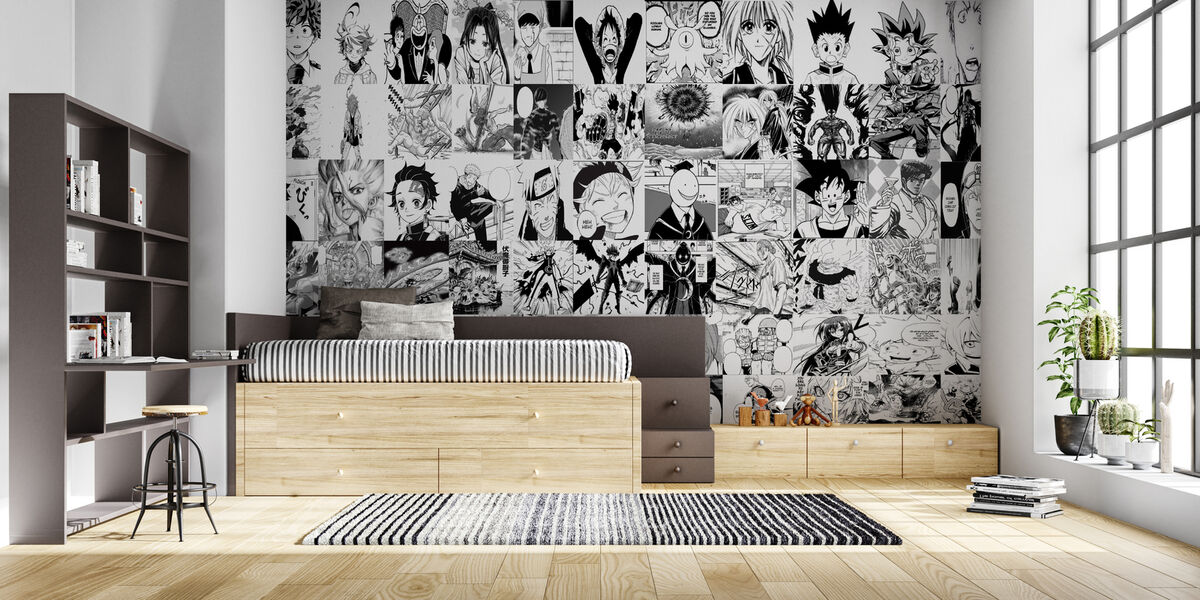 Manga Decoration Wallpaper, Manga Panel Wall Stickers