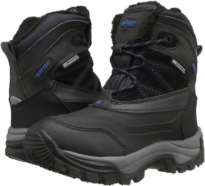 NEW HI-TEC SNOW PEAK 200 WP CHILDS SIZE 1 BLACK (31472)