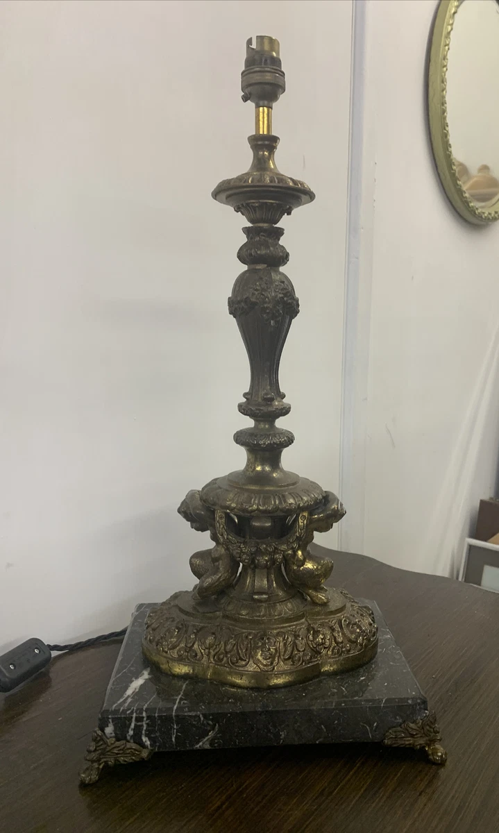 Bronze cherub 2024 table lamp