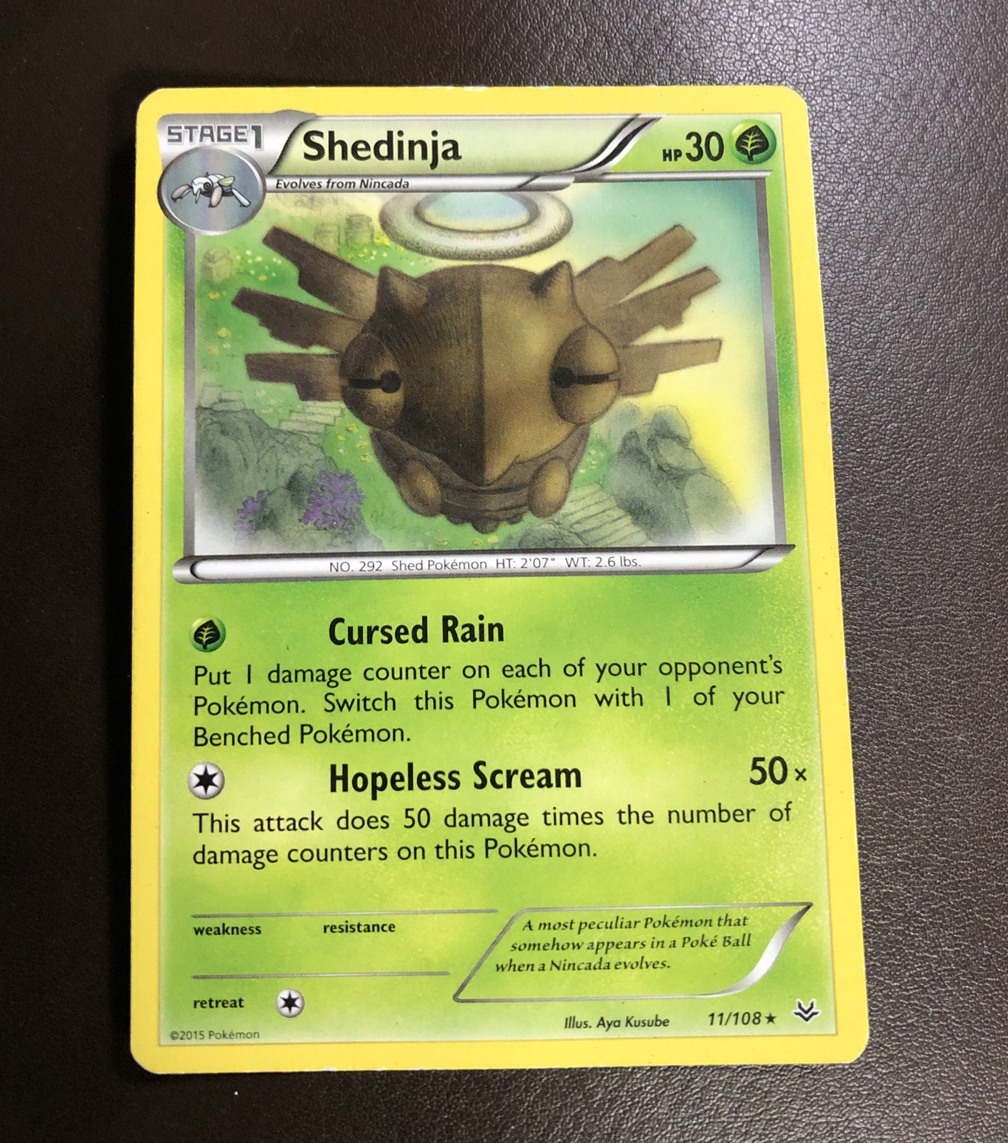 Pokemon XY Roaring Skies Shedinja Non Holo 11/108