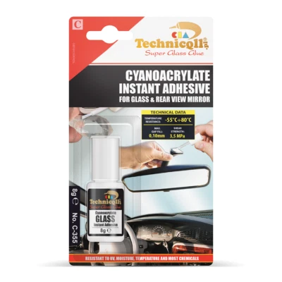 TECHNICQLL Glass & Rear View Mirror Adhesive 8g - High Quality Brand New