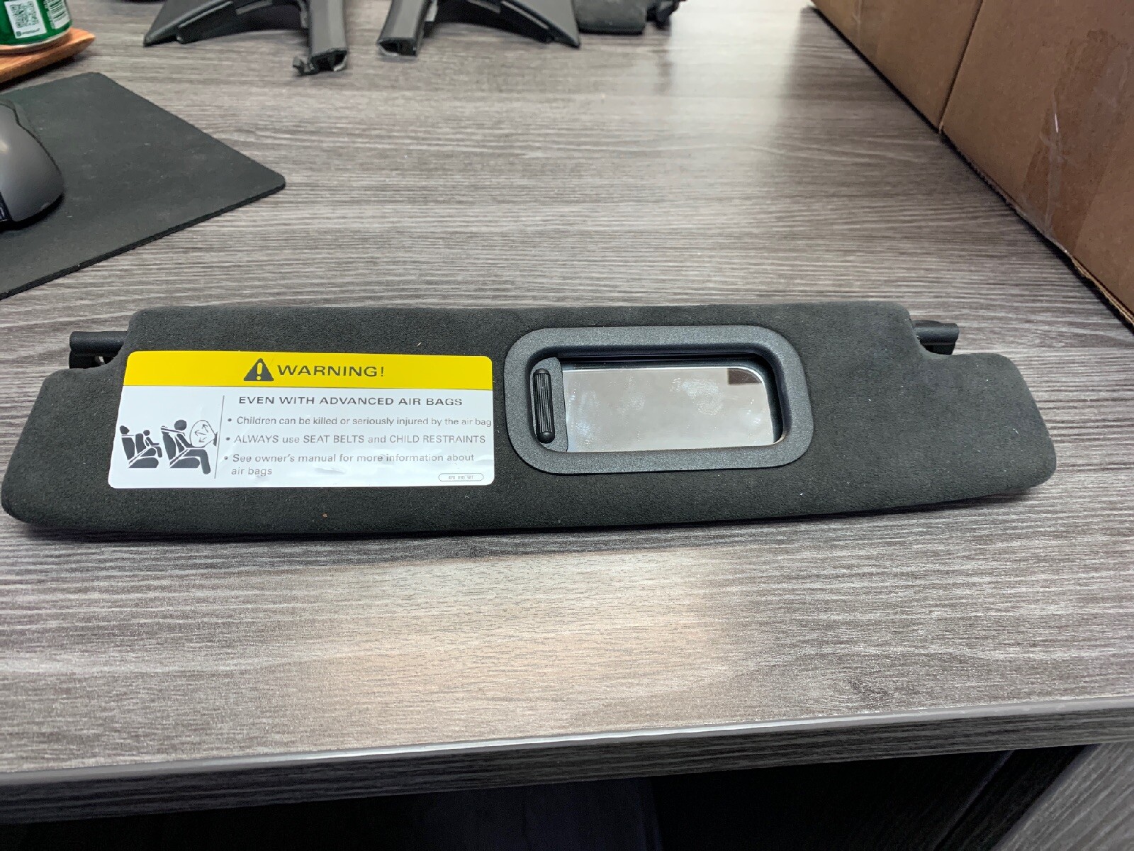 lamborghini huracan Right Passenger Side Sun Visor Black Alcantara Used Oem