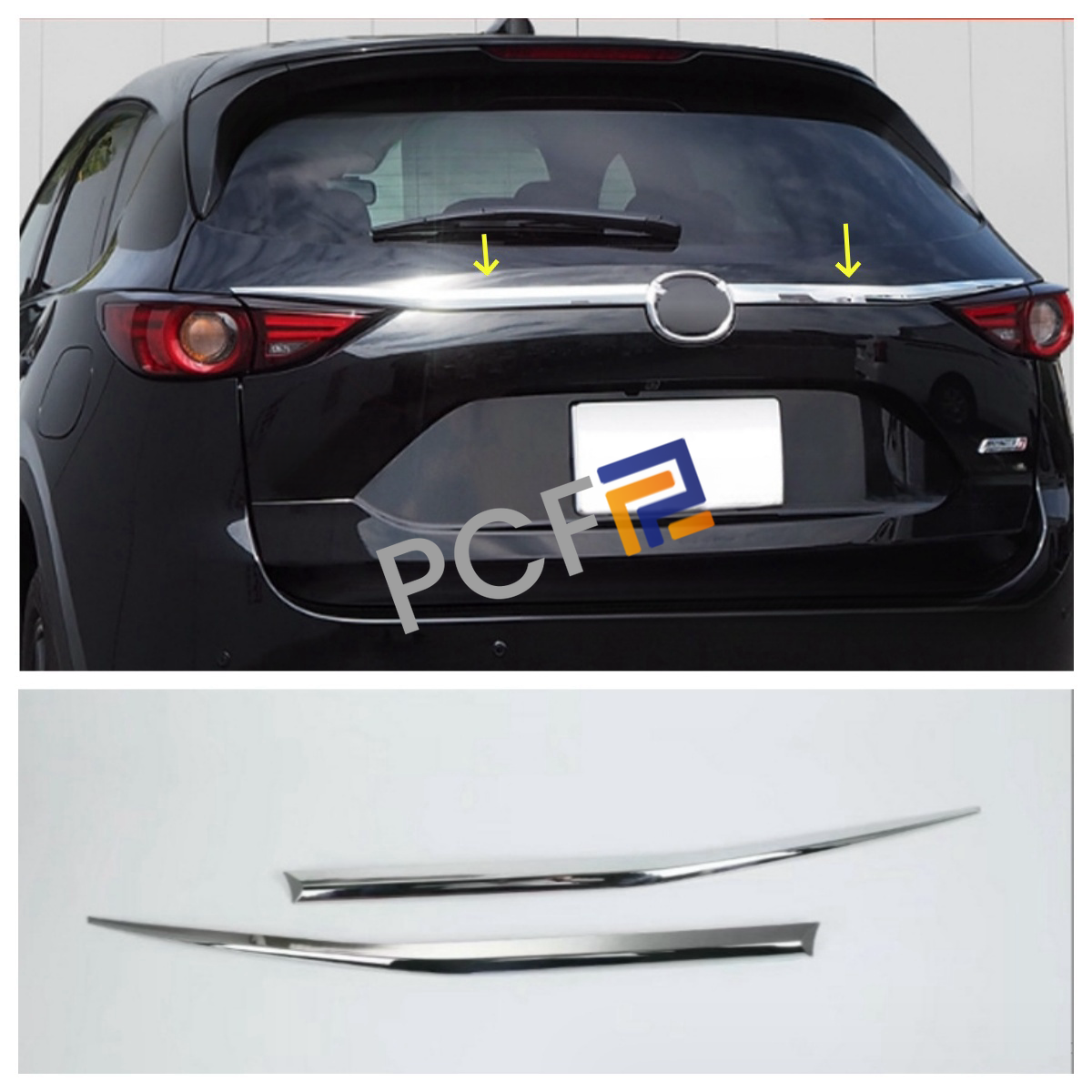 For Mazda CX-5 CX5 2017-2024 ABS Chrome Rear Door Trunk Molding