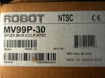 Robot MV99P-30 Multivision Pro Color Duplex Multiplexer DPLEX, MUX, 9, CLR, NTSC