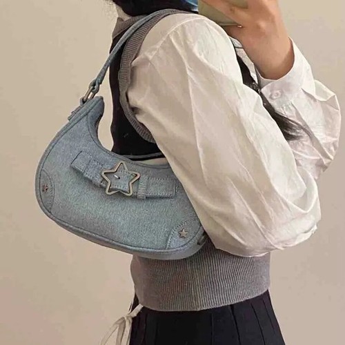 Women Handbag Vintage Star Fashion Hobos Shoulder Underarm Bag Ladies Clutch - Picture 4 of 14