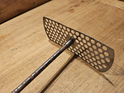 ANTIQUE PRIMITIVE EGG BEATER 19TH C PADDLE BLADE WHIP MECHANICAL WORKS UNUSUAL - Picture 10 of 12