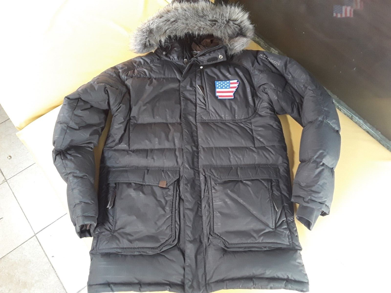 (No. 1294) GIACCA UOMO SALOMON L USA MARCA BANDIERA SQUADRA GIÙ cross country