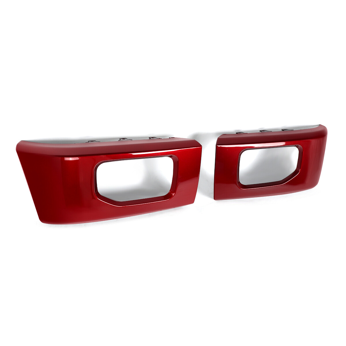 For 2015 2016 2017 Ford F-150 F150 Ruby Red Front Bumper Face Bar End Cover Pair