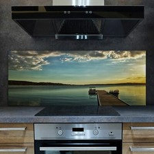 Kitchen Splashback Tempered Glass  Lake Macquarie Australia on Sunset 125x50