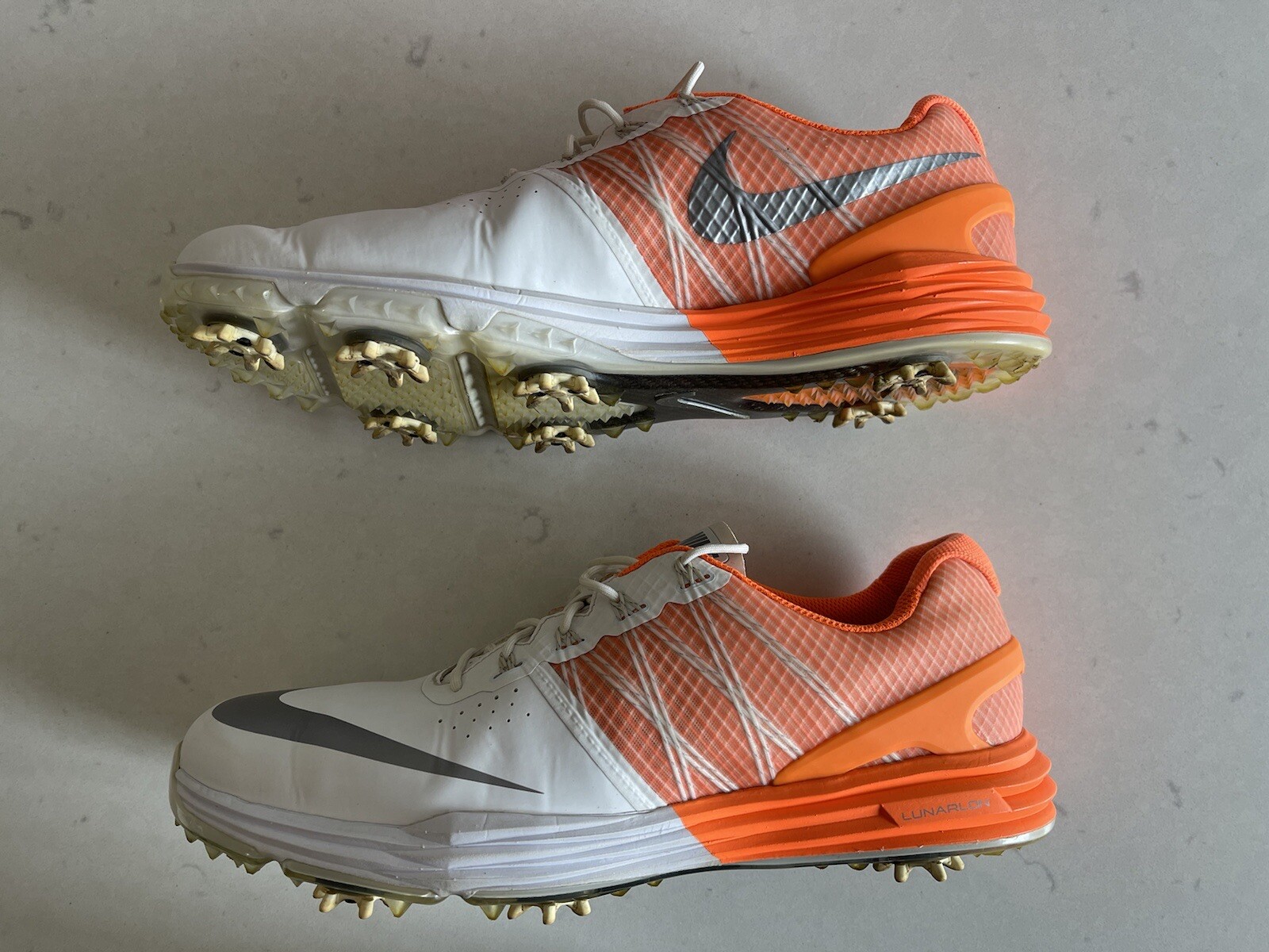 Nike Lunar Control 3 golf shoes orange, white, silver Rory McIlroy
