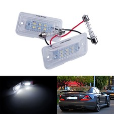 2x KENNZEICHENLEUCHTE LED WEISS F&Uuml;R MERCEDES-BENZ CLK W209 A209 C209 2002-2010