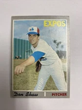 1970 Topps Baseball Don Shaw Montreal Expos Card #476
