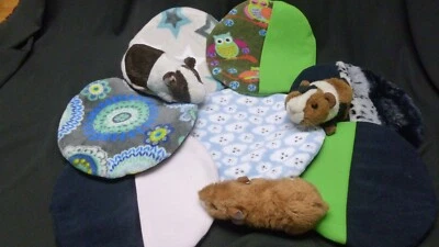 HANDMADE Pipi Pad rund, Kleintiere Einlage Iglu, Häuschen, Nestchen urind. Unterlage