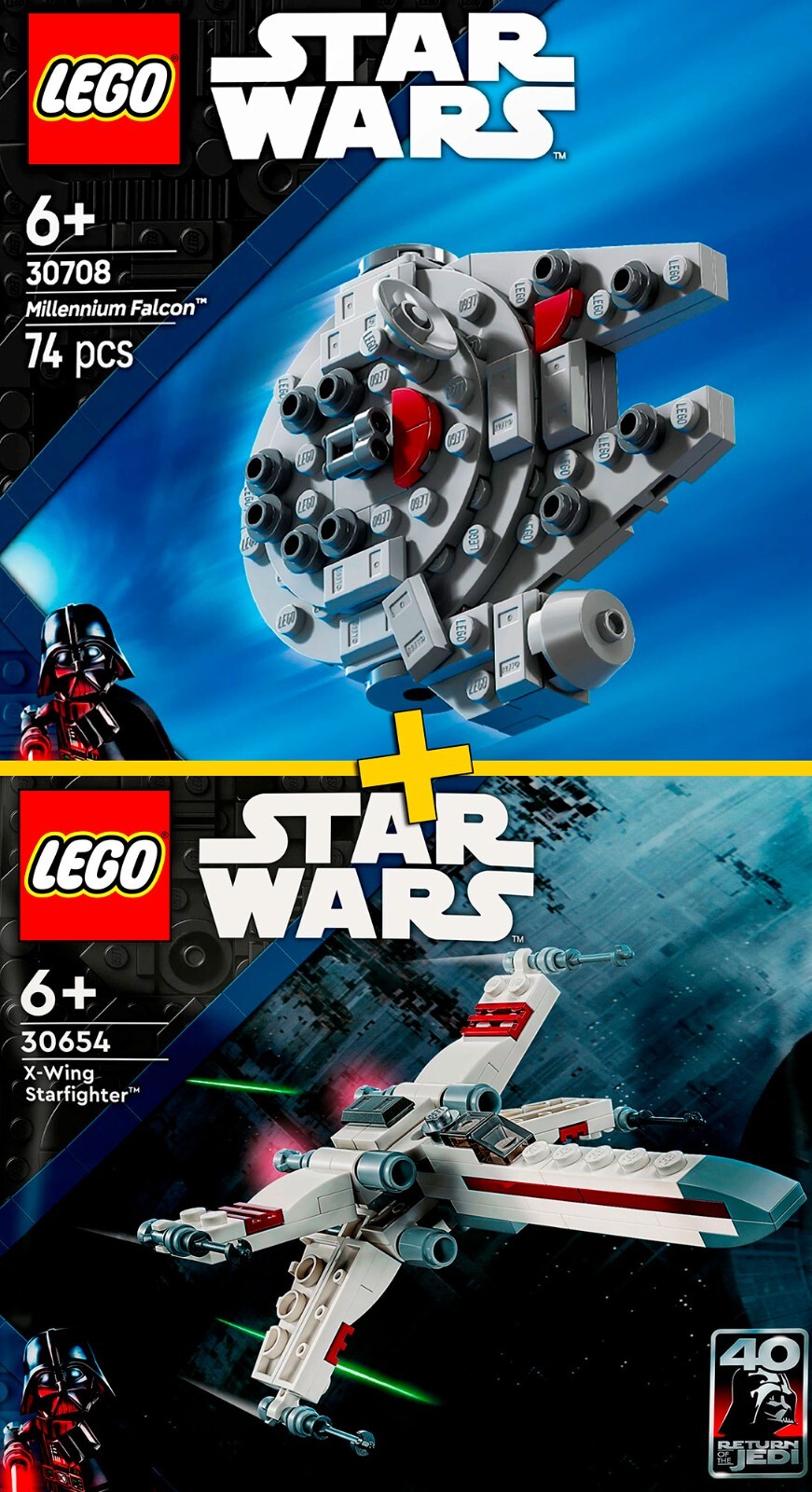 LEGO Star Wars polybag 30708 et 30654 set de vaisseaux spatiaux à collectionner