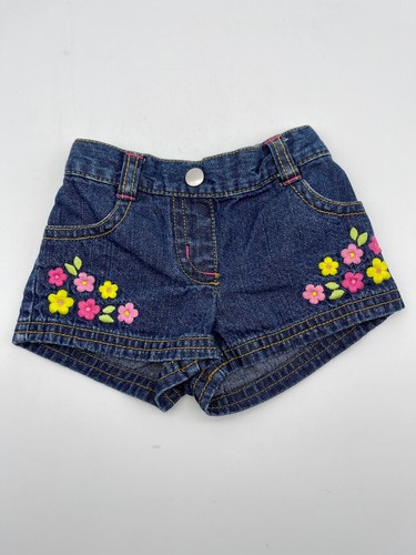 Short En Jean Délavé Bleu Gymboree Pour Fille - Taille 7 Avec Taille Ajustable - Occasion Bon état
