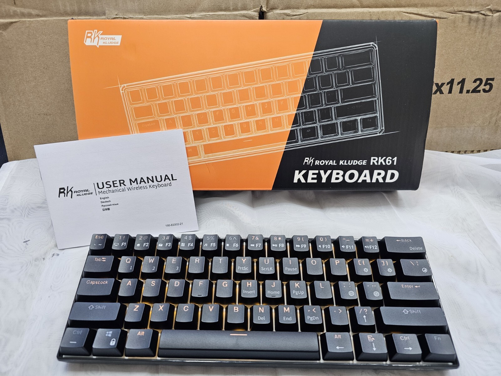 Wireless Mechanical Gaming Keyboard Compact RGB Backlit Programmable Software Compatible New or Open Box-image