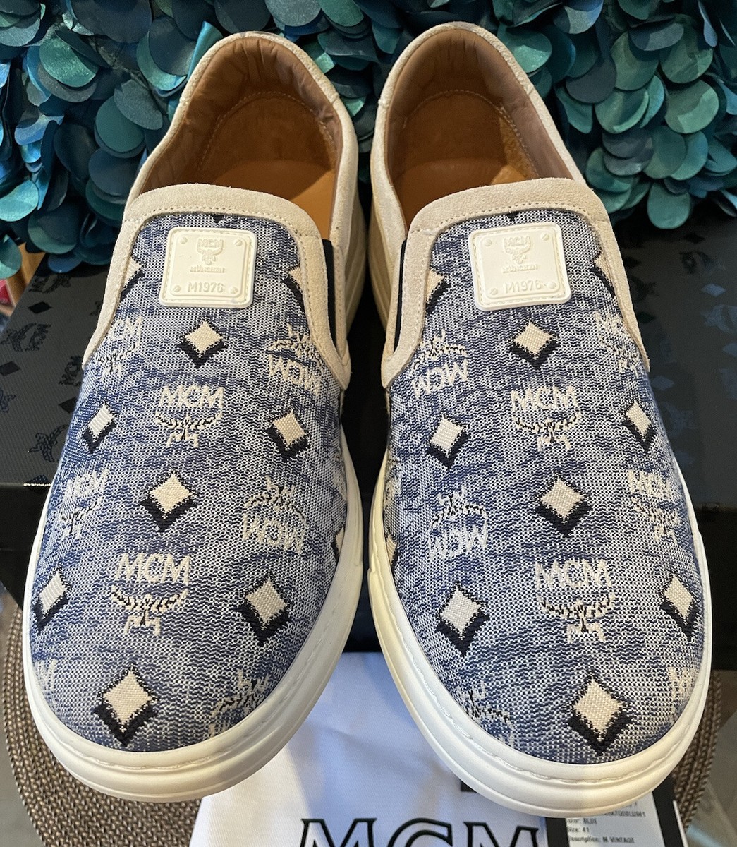 HOT! MCM Suede and Canvas Slip On Sneakers size US 8, EU 41 Made