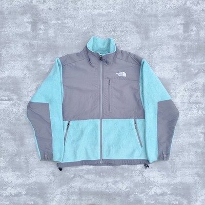 Vintage The North Face Polartec Denali Fleecejacke zweifarbig blau grau Damen