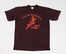 True Vintage BMX 70s Race Track Single Stitch Shirt Size M Palm Springs Racing
