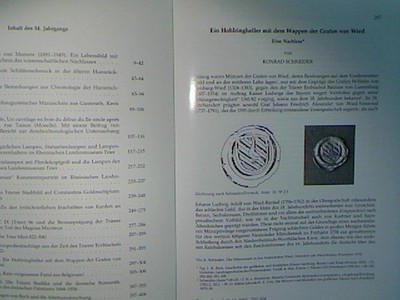 Ein Hohlringheller mit dem Wappen der Grafen von Wied. Eine Nachlese. Sonderdruc