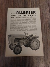 Original Prospekt Allgaier Diesel Schlepper AP 16 System Porsche Traktor