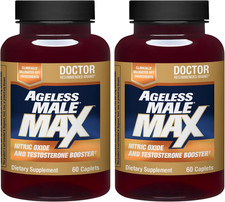 Ageless Male Max Total Testosterone Booster Supplement for Men, 120 Caplets