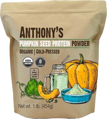 Anthony's Organic Pumpkin Seed Protein Powder, 1lb, Gluten Free