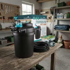 Koi Pond Pump & Filter Complete Kit - 6000 LPH Flow, Easy Maintenance for 5000L