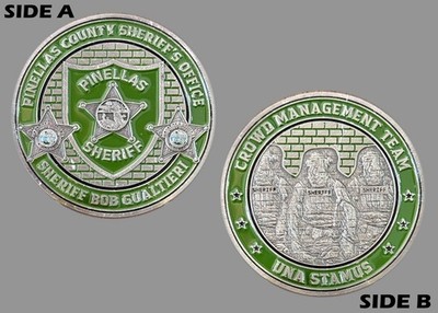 Pinellas County Sheriff Crowd Management Team Una Stamus Challenge Coin  M#8