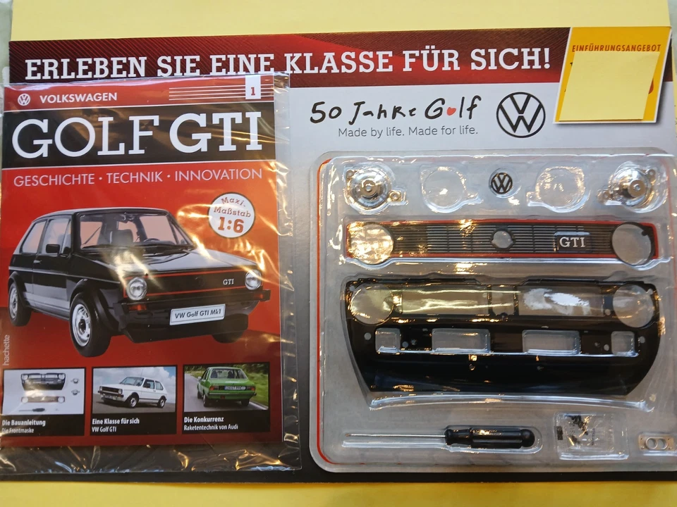 HACHETTE Bauen Sie eine Auto Ikone " GOLF GTI " Teil 1 Neu im Maßstab 1:6